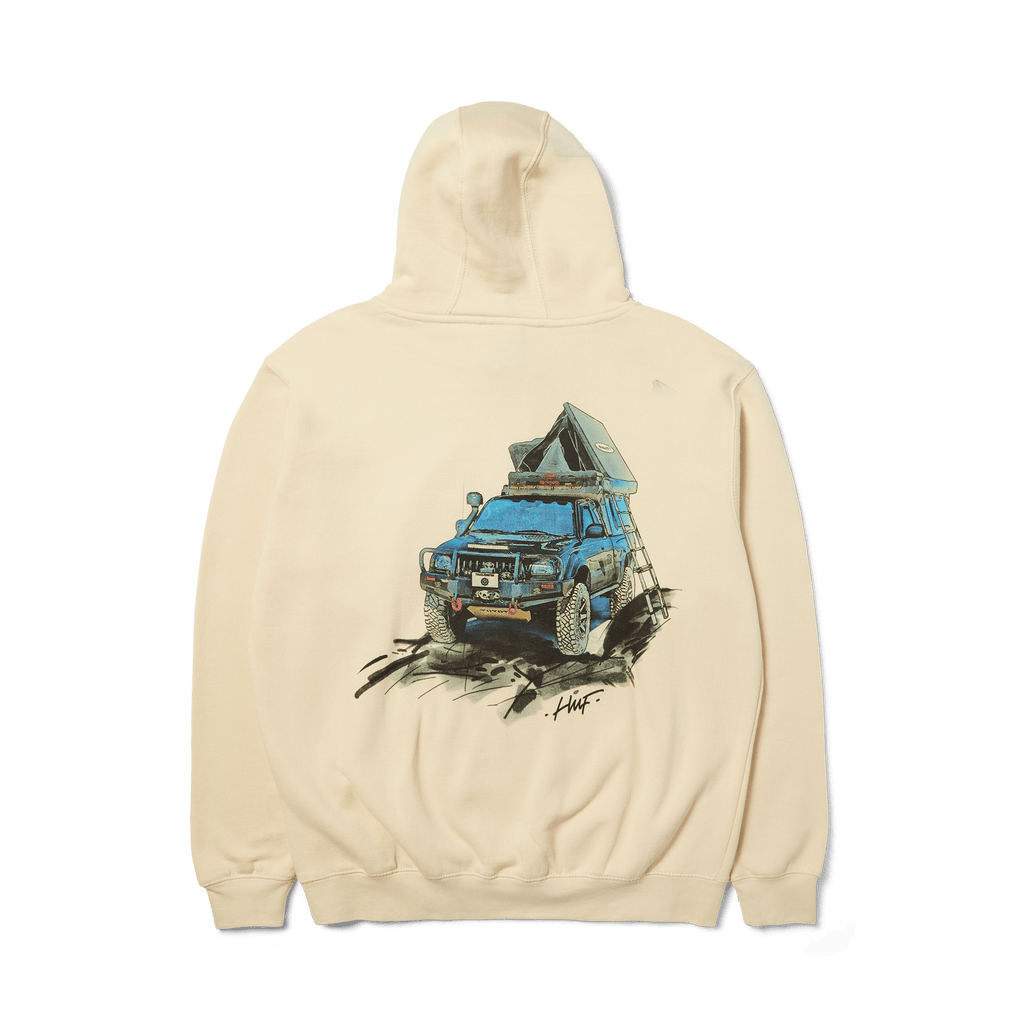 HUF x Toyota Trailhunter Tacoma Overland Pullover Hoodie | Sand view 2