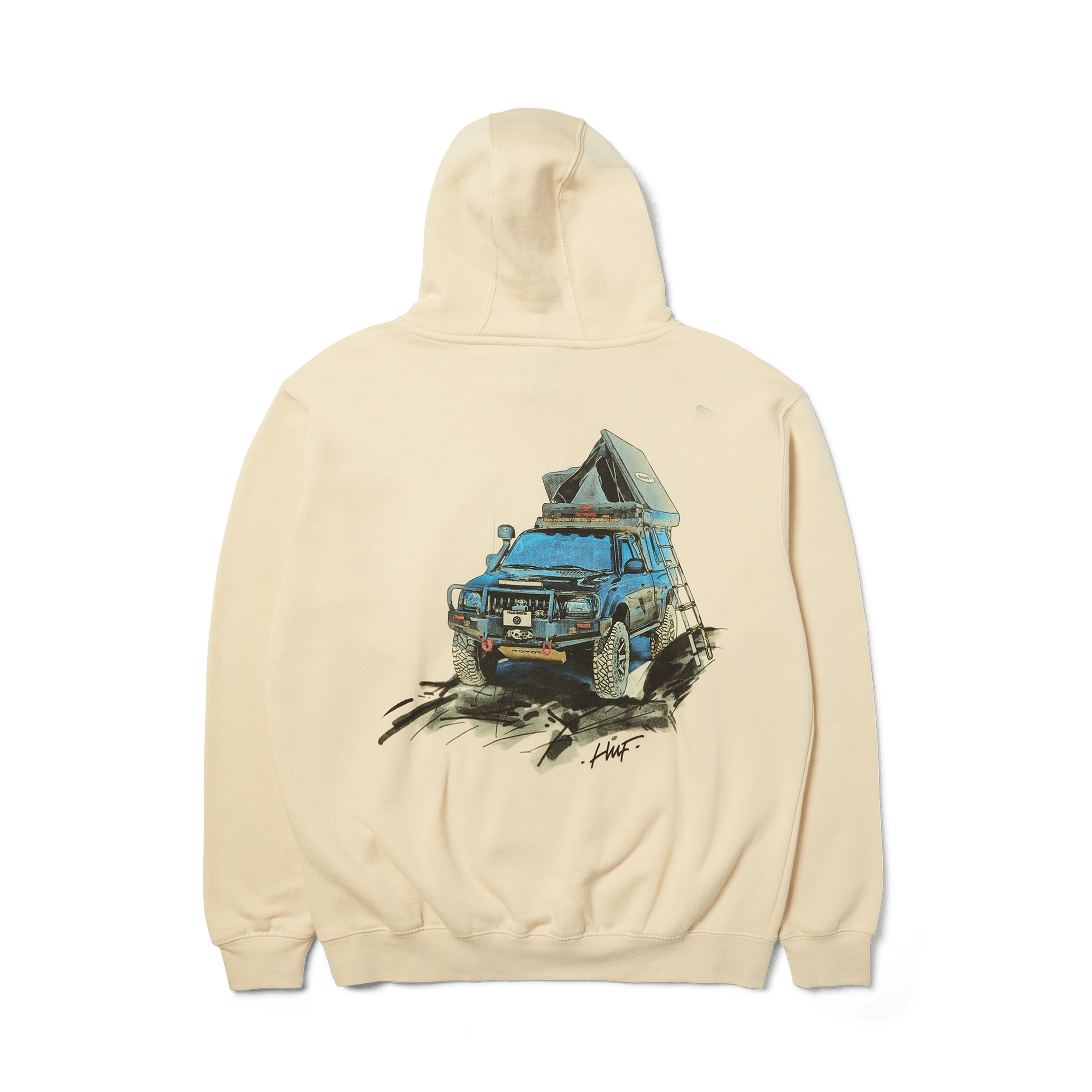 HUF x Toyota Trailhunter Tacoma Overland Pullover Hoodie | Sand view 2