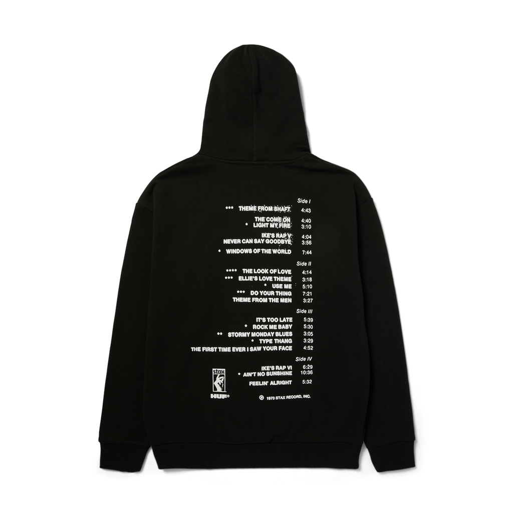 HUF x Isaac Hayes Tahoe Heavyweight Pullover Hoodie | Black view 2