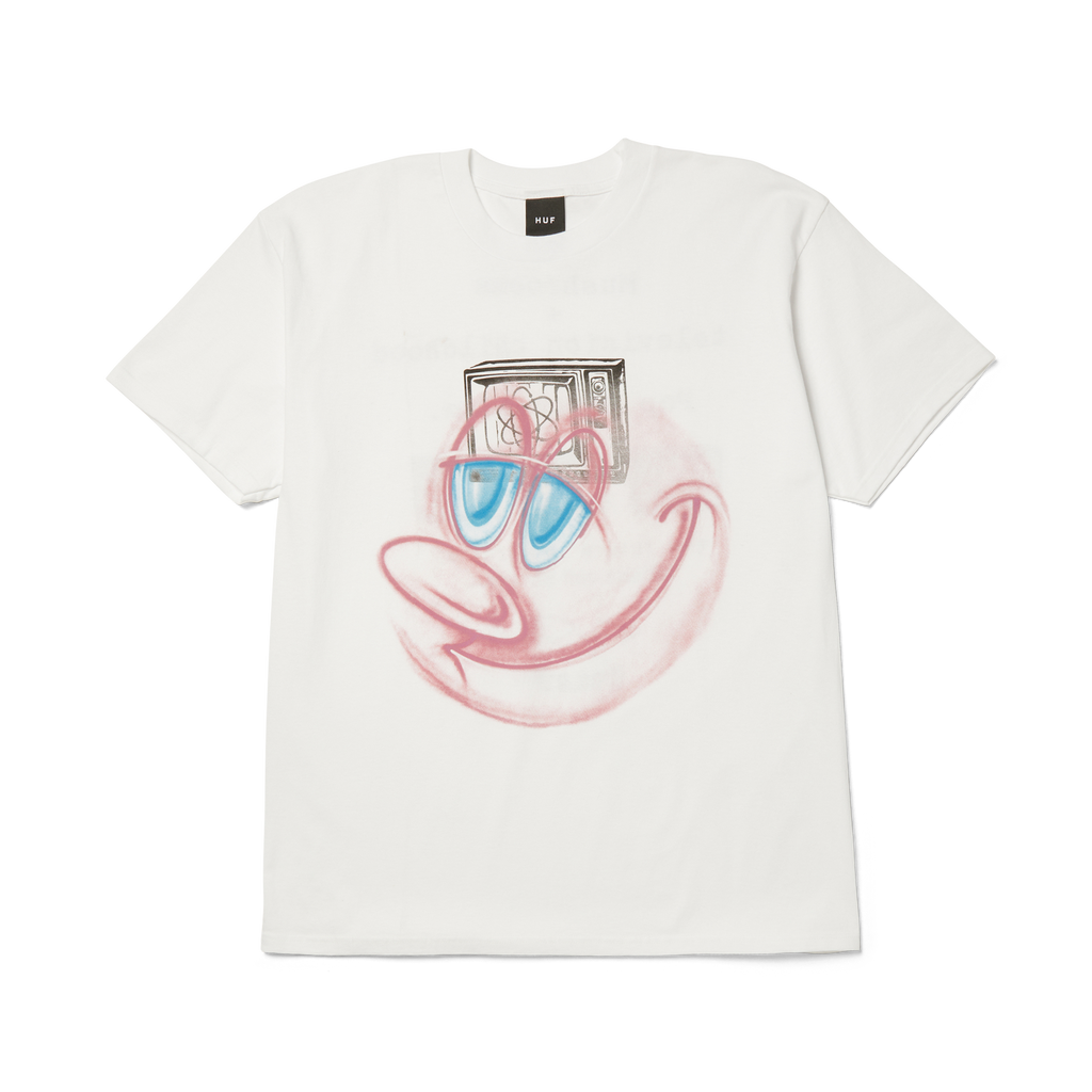 Kenny Scharf Television Childhood T-Shirt | White front view
