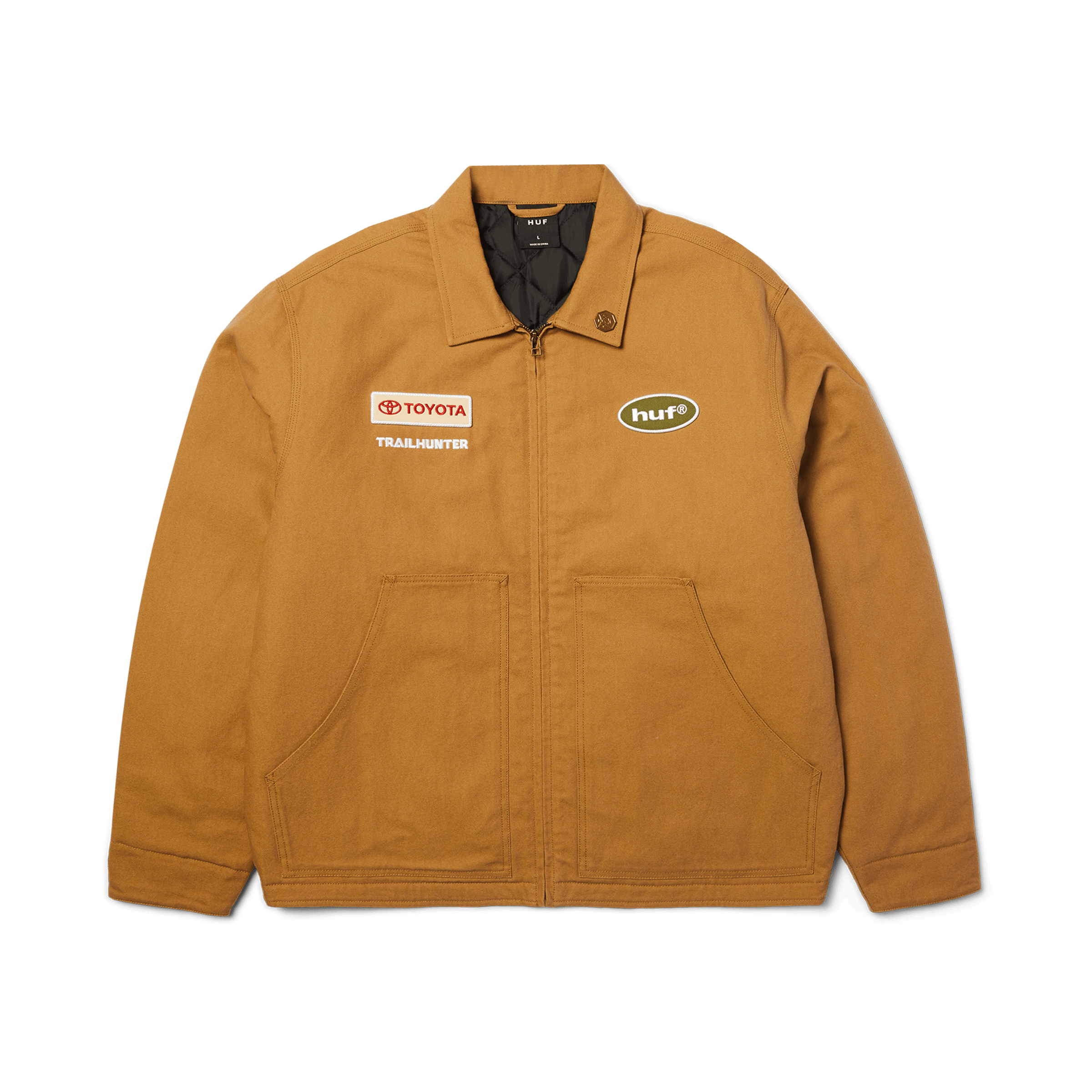 HUF x Toyota Trailhunter Work Jacket | Brown front view