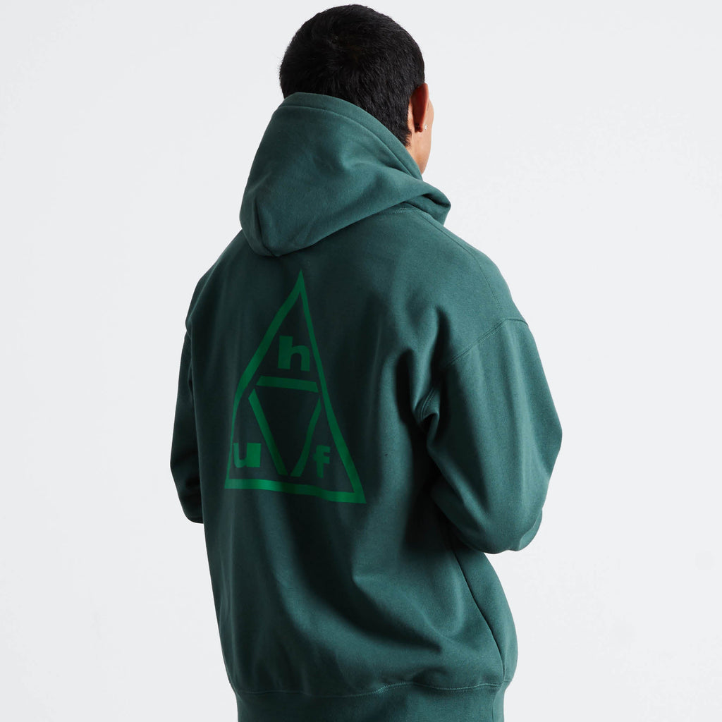 Triple Triangle Pullover Hoodie | Forest Green Green view 2