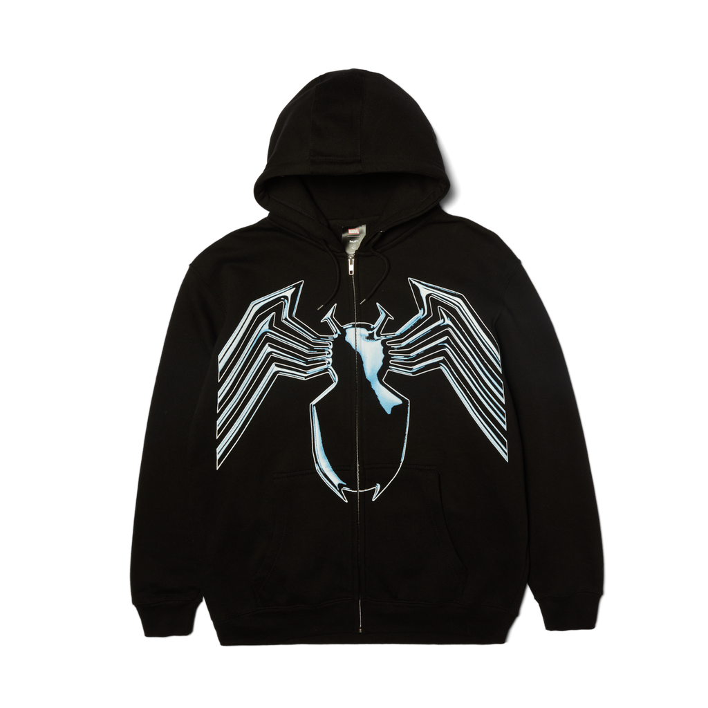 huf x Marvel Venom Full-Zip Hoodie | Black front view