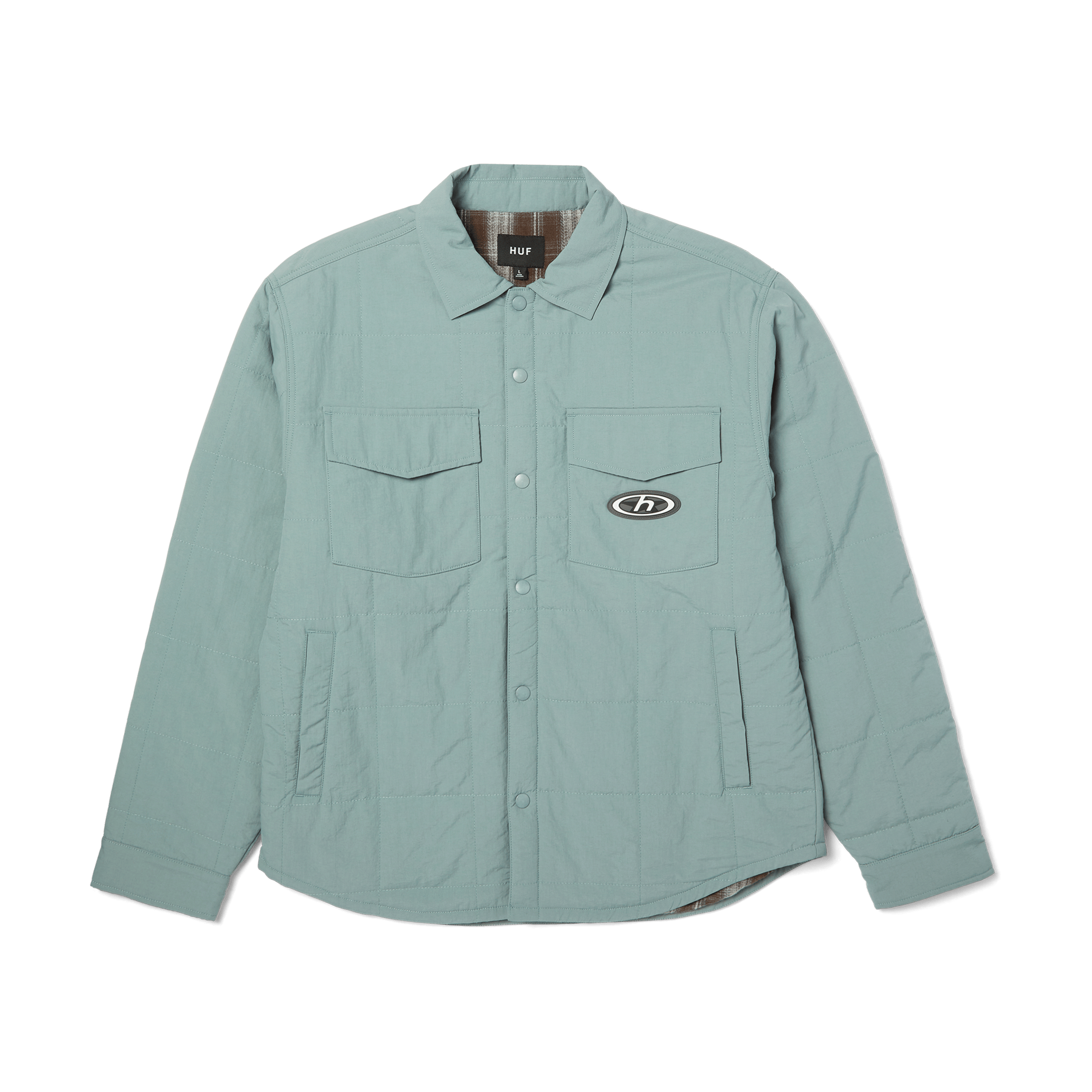Villard Shacket | Steel Blue front view