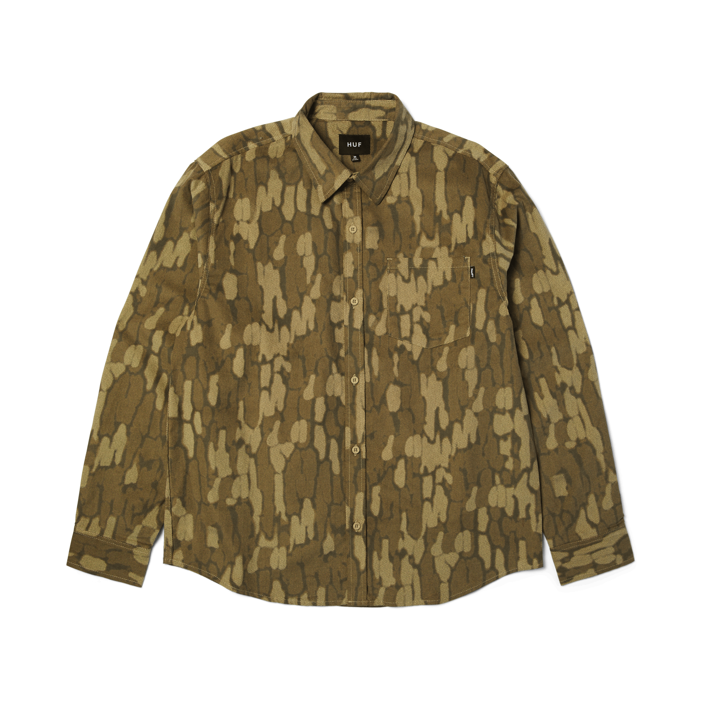 Warped Camo Corduroy Shirt | Muted Camo front view