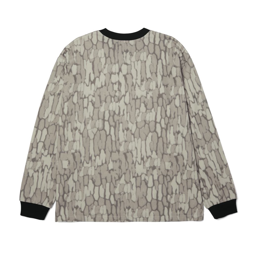 Warped Camo Long Sleeve T-Shirt Knit Top | Muted Camo view 2