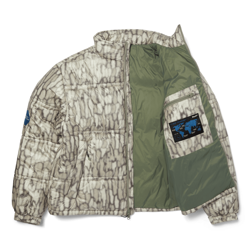89 Warped Camo Tyvek Puffer | Muted Camo view 2