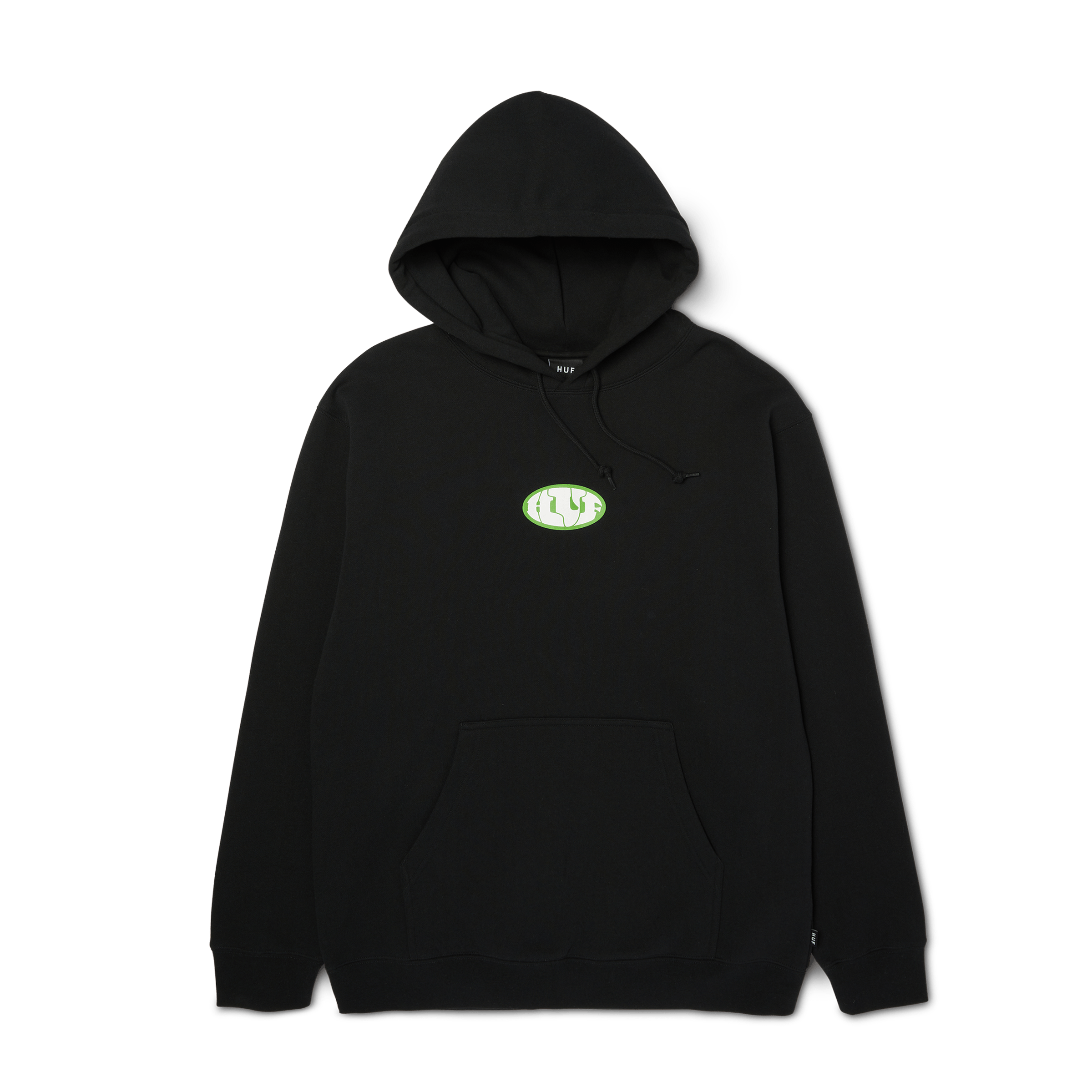 Warped Pullover Hoodie | Black front view
