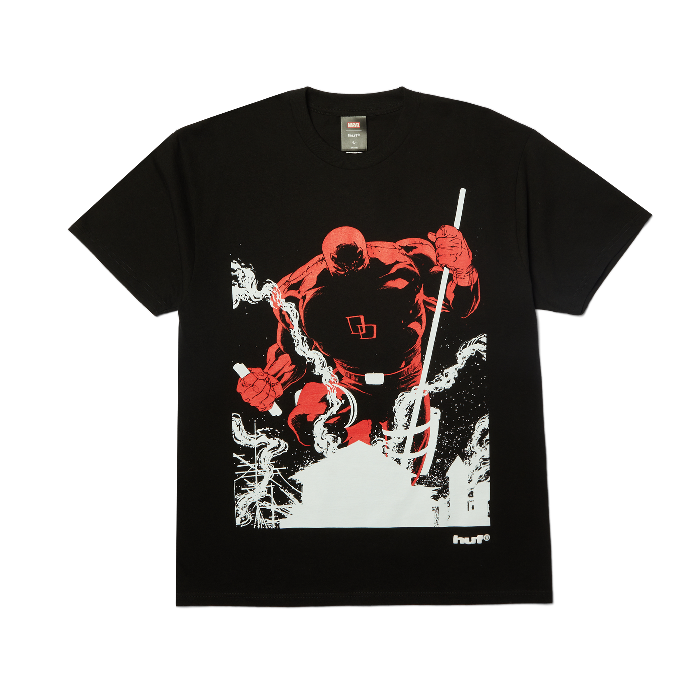 huf x Marvel Without Fear T-Shirt | Black front view