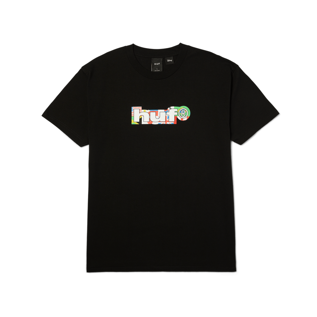 Disney | HUF Mickey World Tour Silhouette T-Shirt | Black view 2