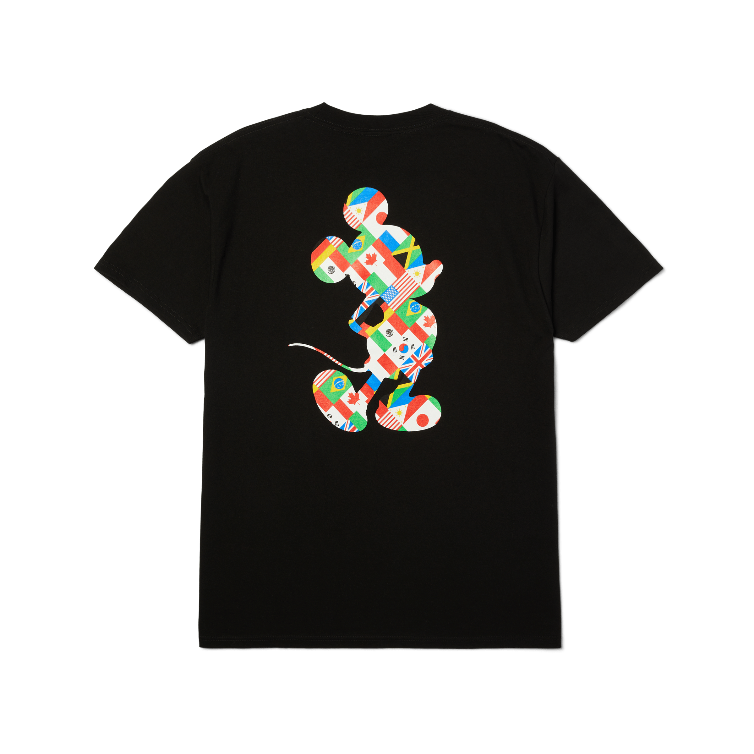 Disney | HUF Mickey World Tour Silhouette T-Shirt | Black front view