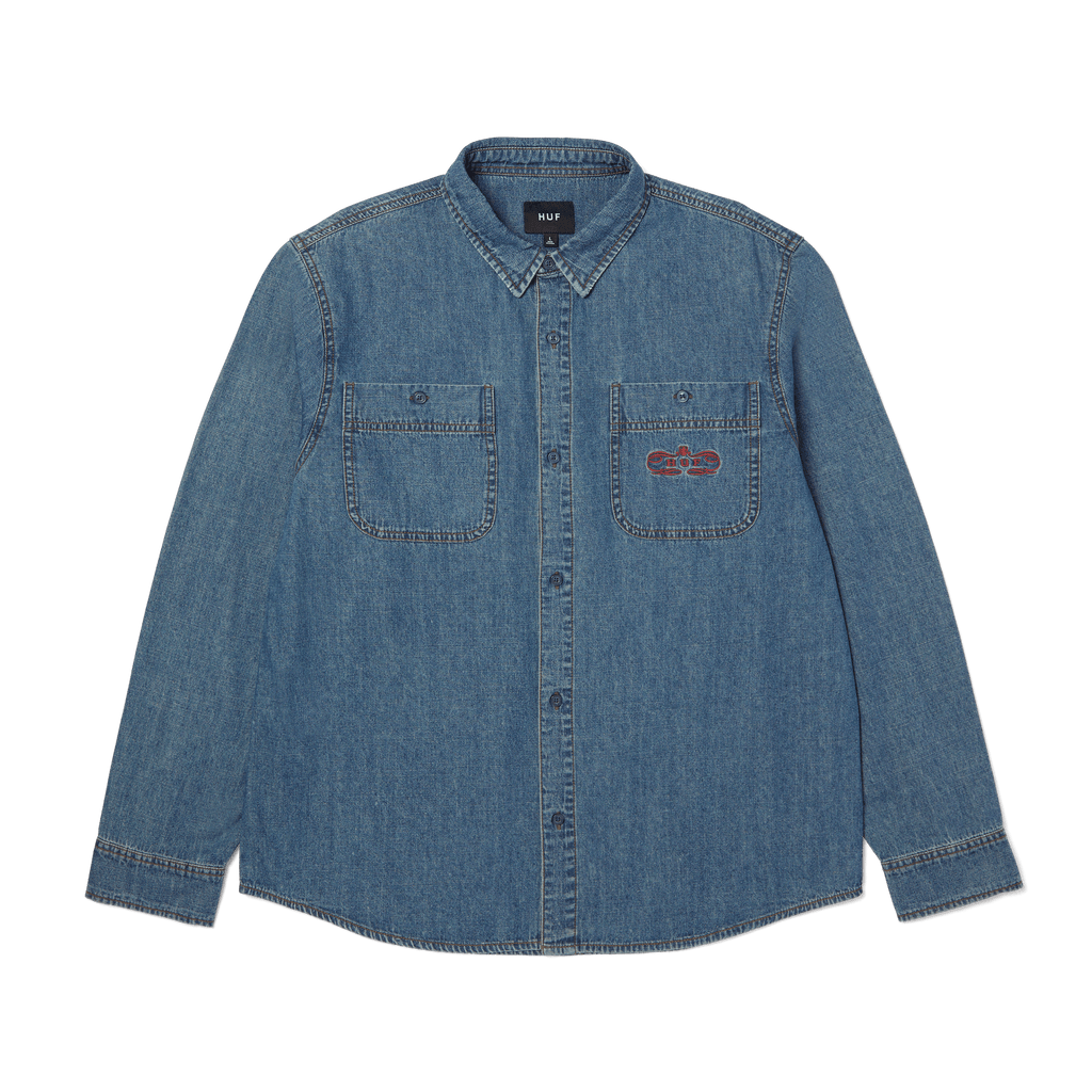 Worldwide Clothiers Denim Shirt | Indigo front view