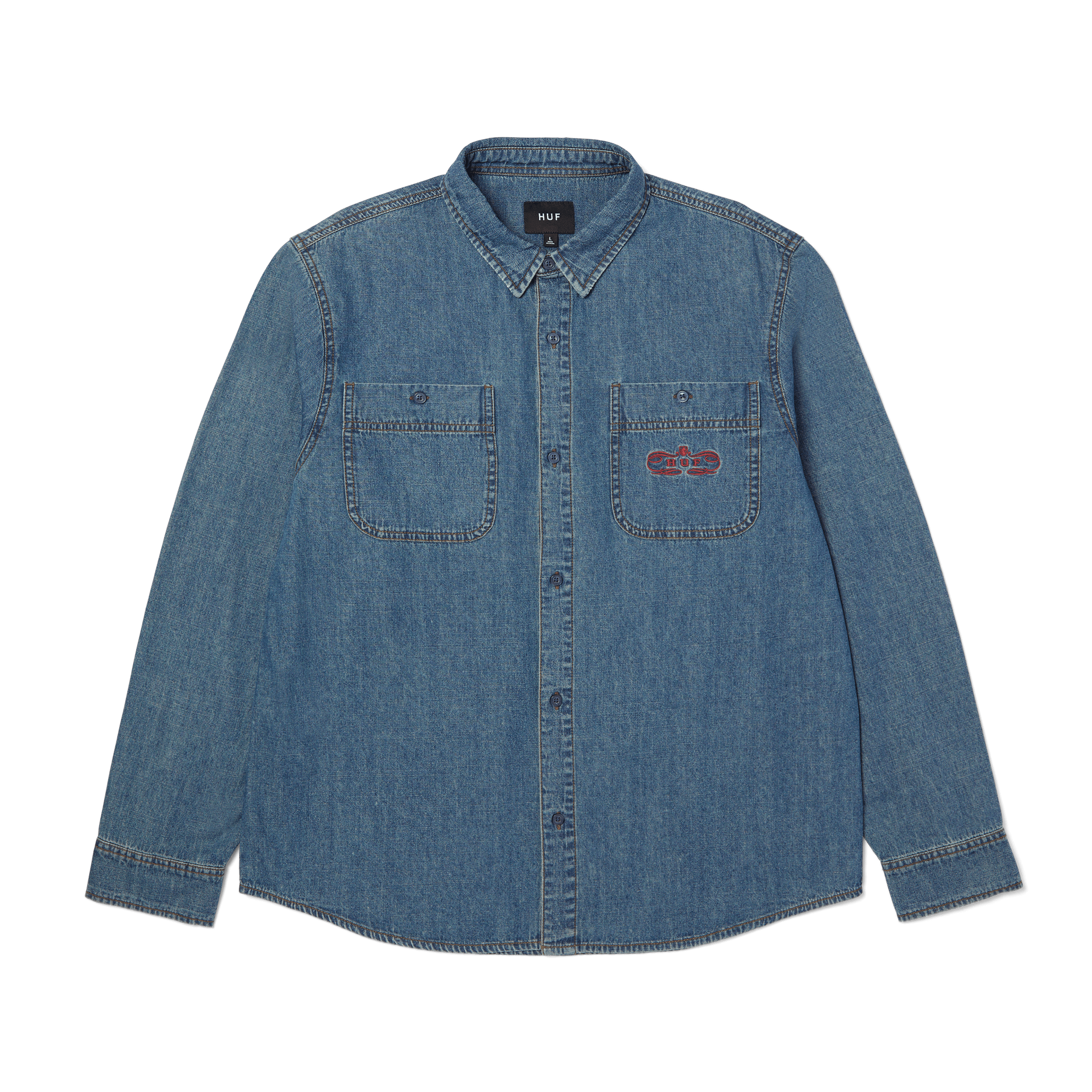 Worldwide Clothiers Denim Shirt | Indigo front view